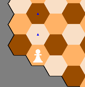 Legal moves of the pawn